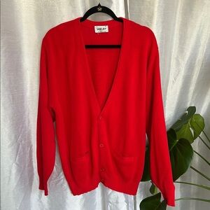 Selby Red Cardigan Sweater